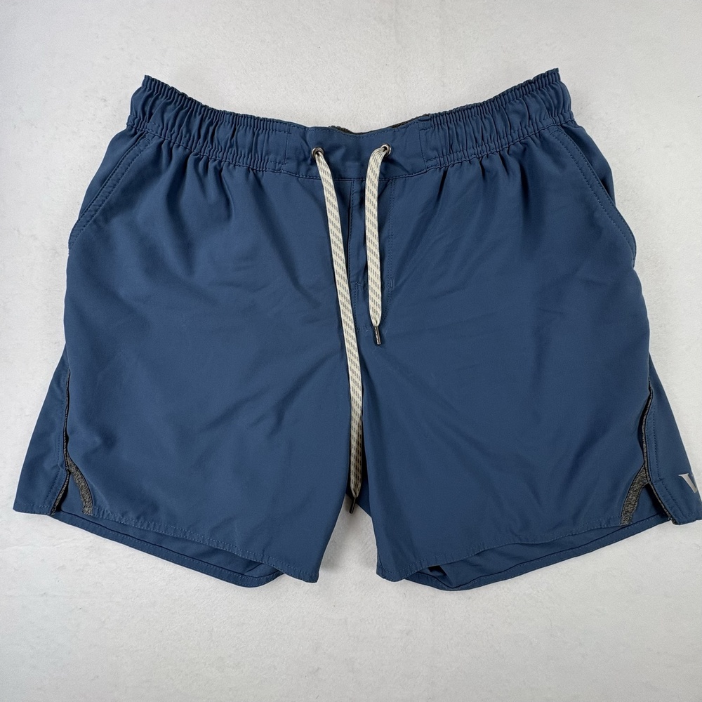 Vuori Trail Shorts Mens Medium Blue 6” Lined Running Workout Performance
